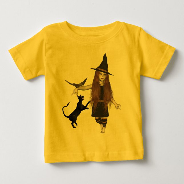 Camiseta asustadiza del gato del pequeño de la (Anverso)
