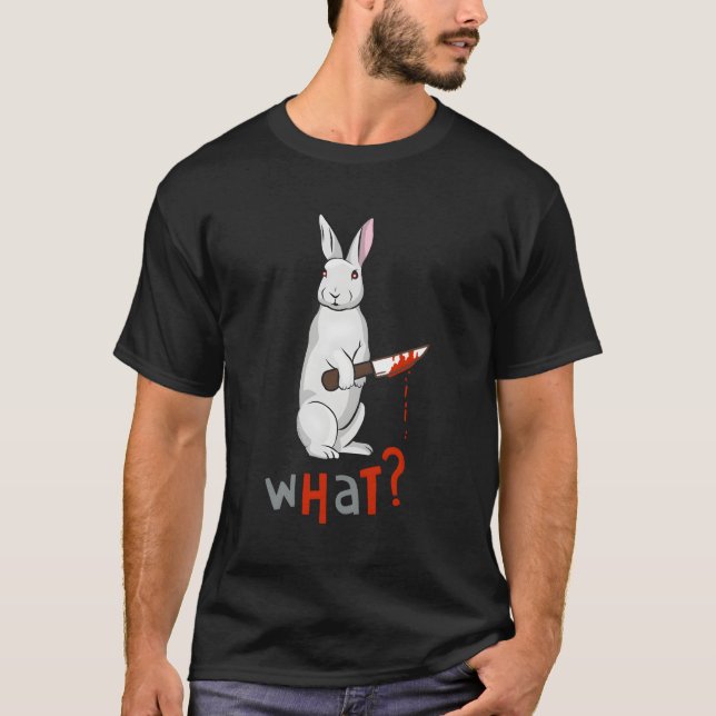 Camiseta Asustado Conejo Conejo Conejito Con Humor De Cuchi (Anverso)
