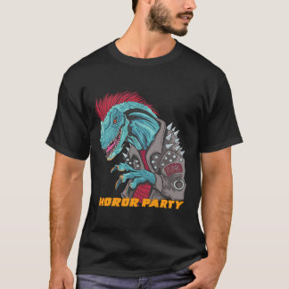 Camiseta Asustado Dinosaurio T rex Cara más grande Horror F