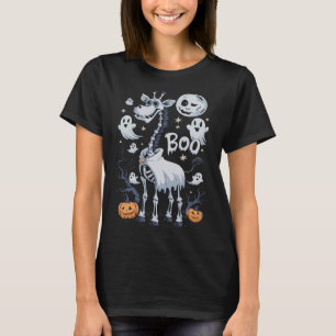 Camiseta Asustado Escrúpulo Giraffe En Fantasmas Halloween