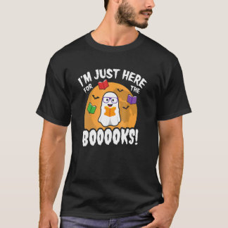 Camiseta Asustado Leer Libros Halloween Estoy Aquí Solo Por