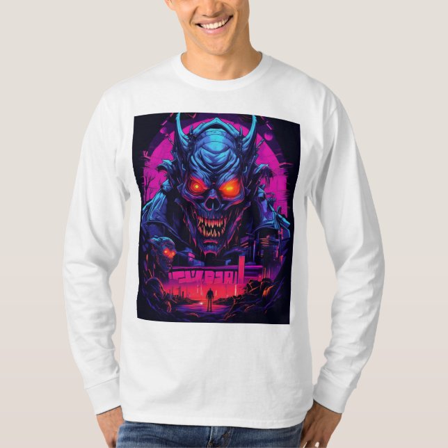 Camiseta Asustados Monstruos de Halloween (Anverso)