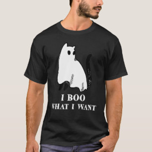 Camiseta Asusto a quien Quiero Gato Fantasma de Halloween