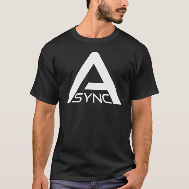 Camiseta ASYNC - Investigación de píxeles sobre el respaldo (Anverso)