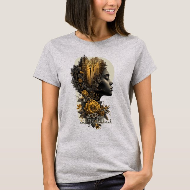 Camiseta At Peace and Unbothered - Premium Graphic Tee  (Anverso)