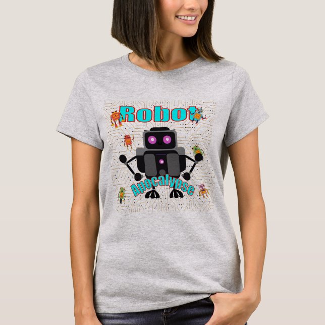 Camiseta Atacan con cortesía a un viejo robot clásico graci (Anverso)