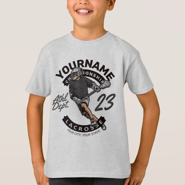 Camiseta Atacante de equipo deportivo de jugador de lacross (Anverso)