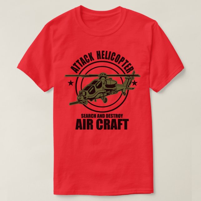 CAMISETA ATACAR HELICOPTER VERDE (Diseño del anverso)