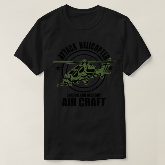CAMISETA ATACAR HELICOPTER VERDE (Diseño del anverso)