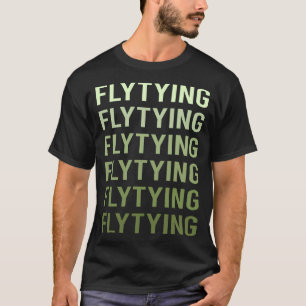Camiseta Atado de mosca de texto verde