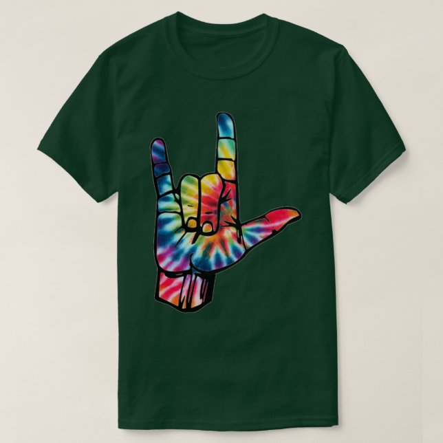 Camiseta atadura de la mano ILY (Diseño del anverso)