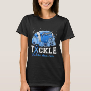 Camiseta Atajar la diabetes de las estriberas azules Dibete
