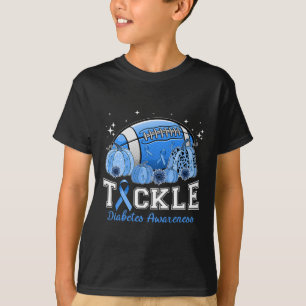 Camiseta Atajar la diabetes de las estriberas azules Dibete