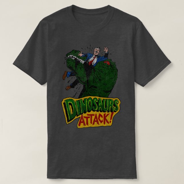 Camiseta Ataque a dinosaurios con problemas (Diseño del anverso)