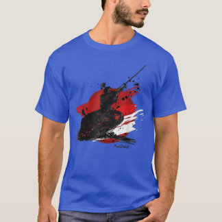 Camiseta Ataque a Katana de la guerrera samurai japonesa