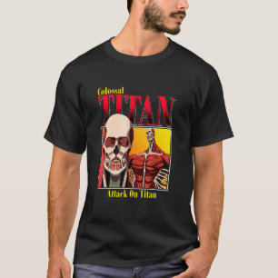 Camiseta Ataque a la temporada 4 de titanio degradado colos