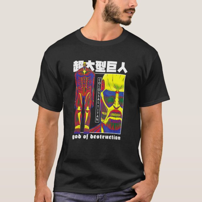 Camiseta Ataque a Titan Sensor de calor colosal Titán (Anverso)
