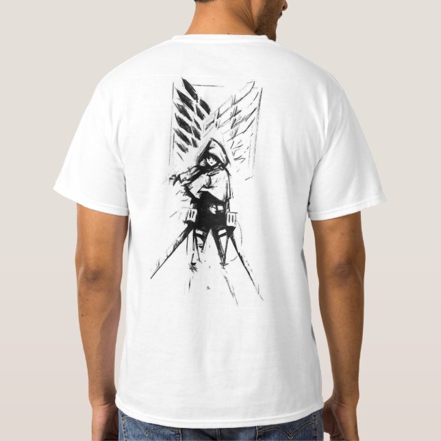 Camiseta ataque a titanes Hoodie (Reverso)