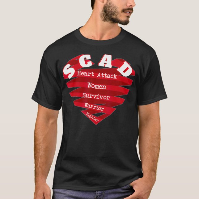 Camiseta Ataque cardíaco a sobrevivientes de SCAD luchadora (Anverso)