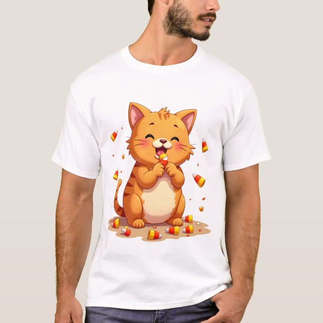 Camiseta Ataque de gato de maíz dulce (Anverso)