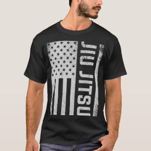 Camiseta Ataque de la bandera americana de Jiu Jitsu del