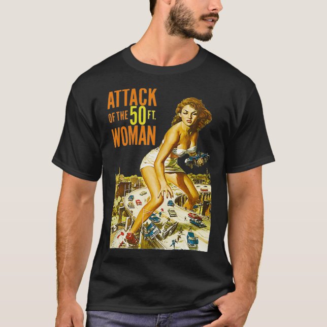 Camiseta Ataque De La Mujer De 50 Pies  (Anverso)