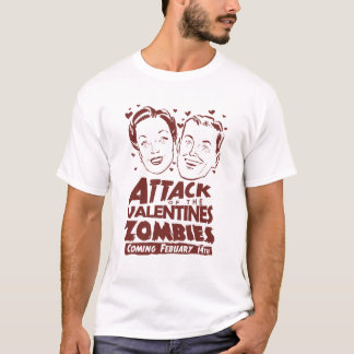 Camiseta Ataque de los zombis de las tarjetas del día de
