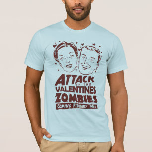 Camiseta Ataque de los zombis de las tarjetas del día de