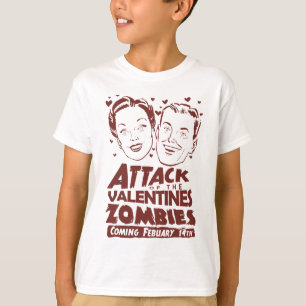 Camiseta Ataque de los zombis de las tarjetas del día de