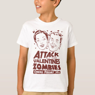 Camiseta Ataque de los zombis de las tarjetas del día de