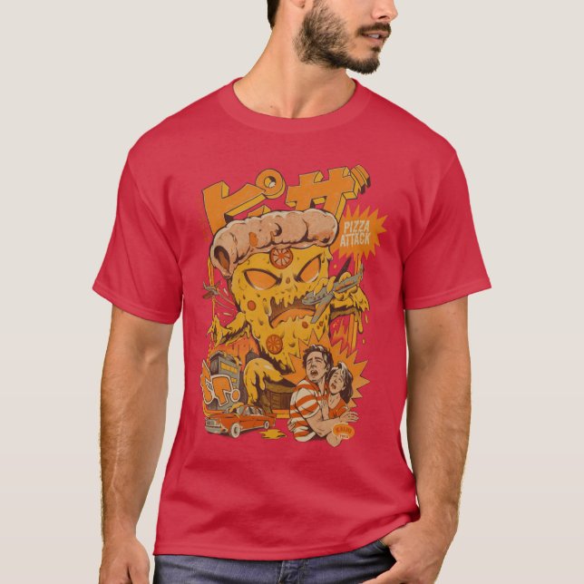 Camiseta Ataque de pizza familiar (Anverso)