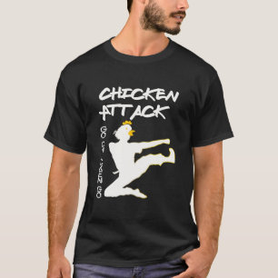 Camiseta Ataque de pollo, ¡Vamos Pollo! Meme de Ninja blanc