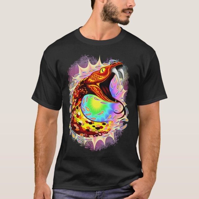 Camiseta Ataque de serpientes Psicodelic Surreal Art (Anverso)