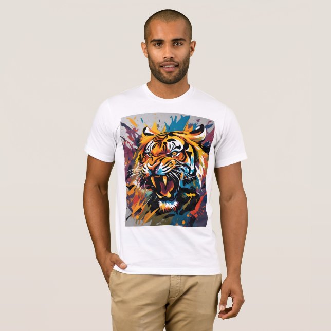 Camiseta ataque de tigre (Anverso completo)