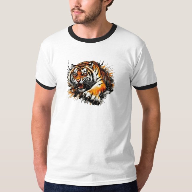 Camiseta Ataque de tigres ruidoso (Anverso)