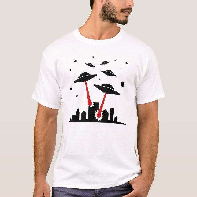 Camiseta Ataque de UFOs (Anverso)