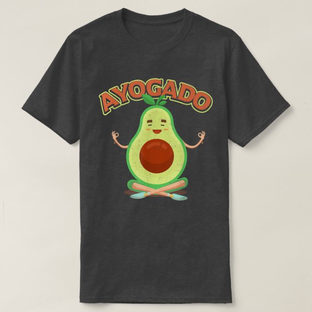 Camiseta Ataque de yoga con aguacate y ayogado saludable (Diseño del anverso)