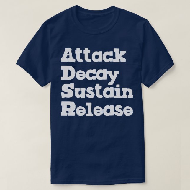 Camiseta Ataque Decay Sustain Release 1 (Diseño del anverso)