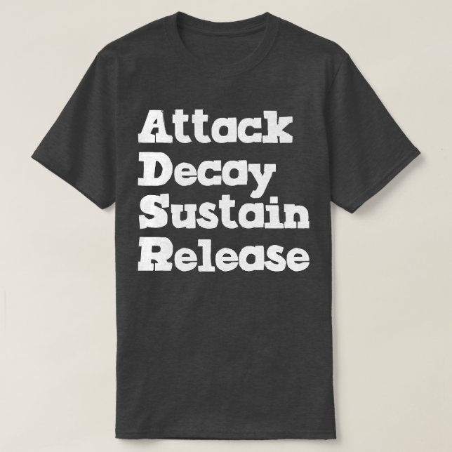 Camiseta Ataque Decay Sustain Release 1 (Diseño del anverso)