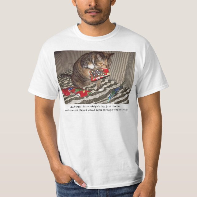 Camiseta Ataque del gato del navidad (Anverso)