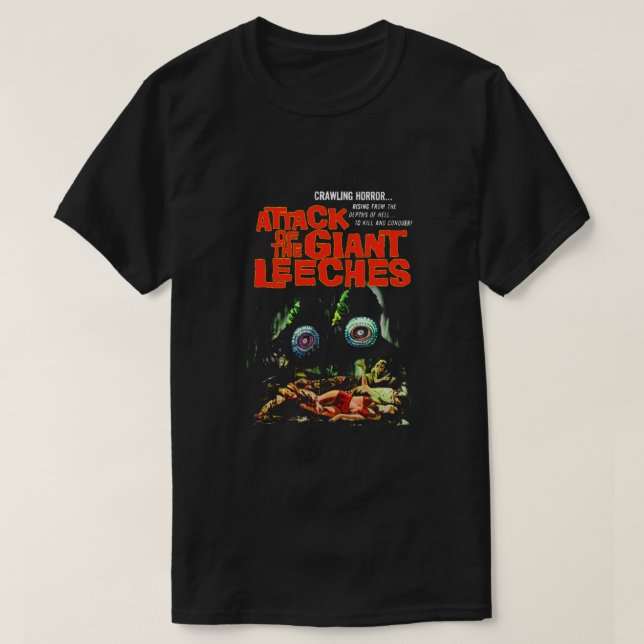 Camiseta Ataque del poster Esencial de sanguijuelas gigante (Diseño del anverso)