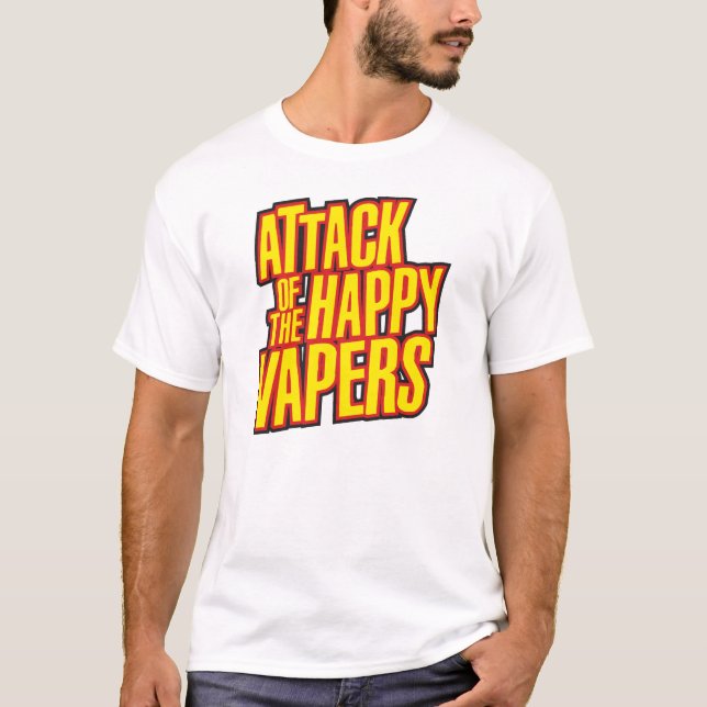 Camiseta Ataque del Vapers feliz (Anverso)