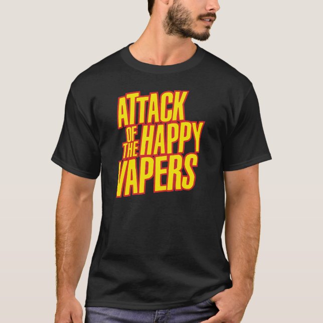 Camiseta Ataque del Vapers feliz (Anverso)