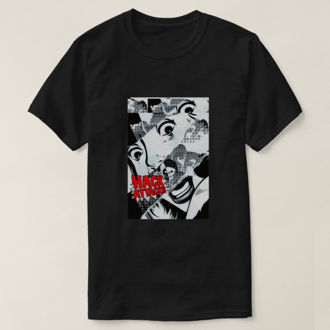 Camiseta Ataque hacker  (Diseño del anverso)
