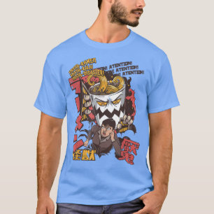 Camiseta Ataque japonés a Kaiju ramen, anime japón 