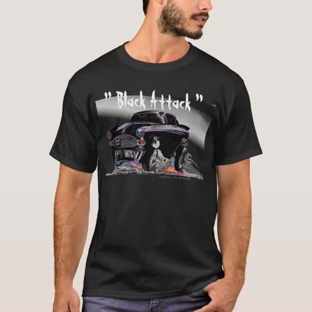 Camiseta "Ataque negro " (Anverso)