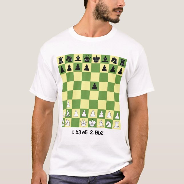 Camiseta Ataque Nimzowitsch-Larsen Ajedrez Abierto Shirt Be (Anverso)