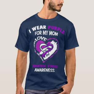 Camiseta Ataque Pediátrico Que Uso Púrpura Para Mi Mamá Cor