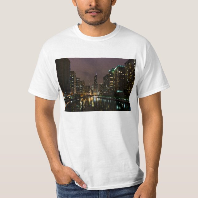 Camiseta Ataque relámpago sobre el río Chicago (Anverso)