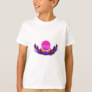 Camiseta Atardecer al estilo de las ondas sintéticas